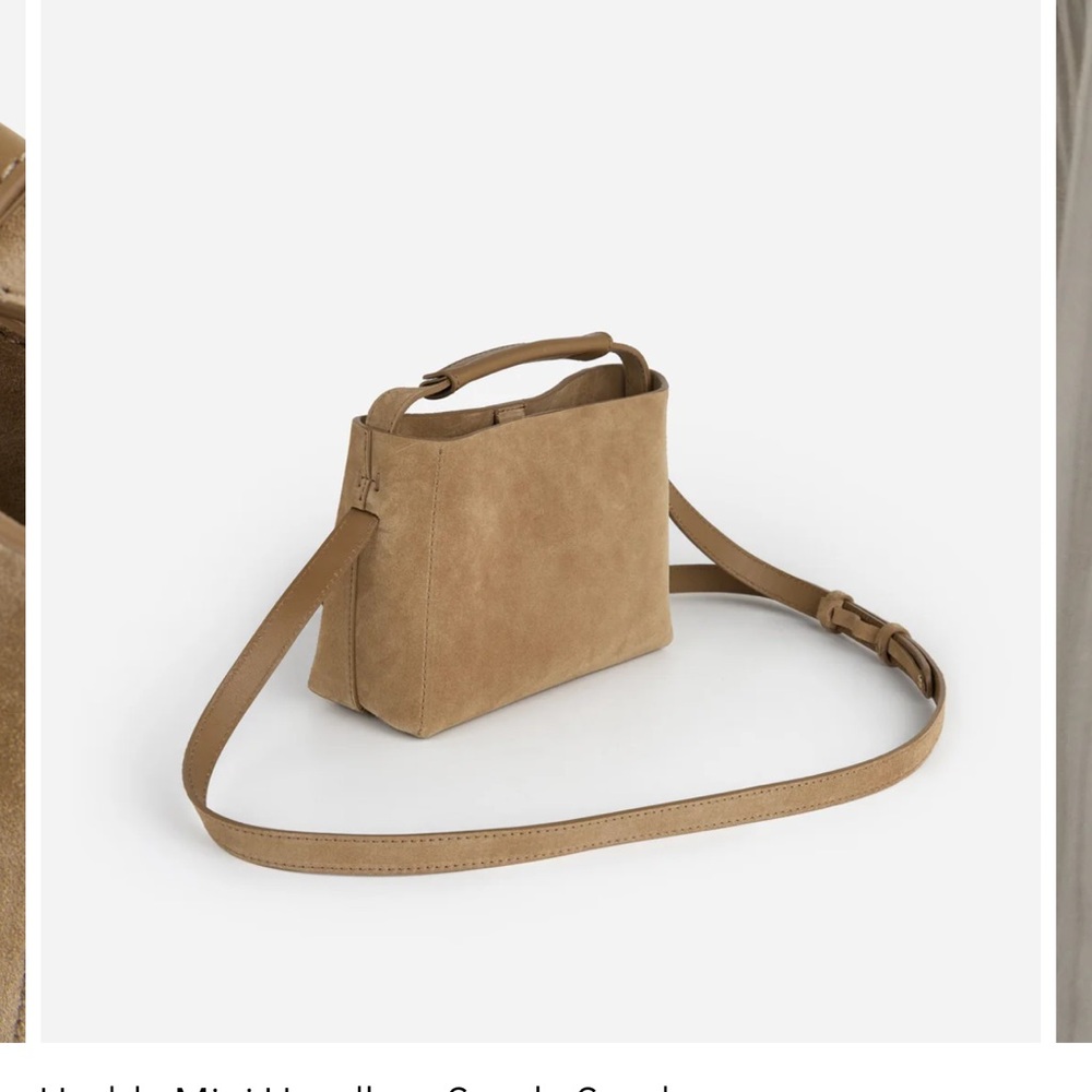 Flattered Hedda Mini Suede Handbag in Sand